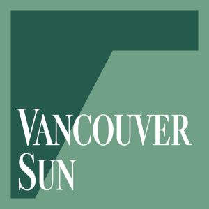 Vancouver Sun Masthead - green square with white writing