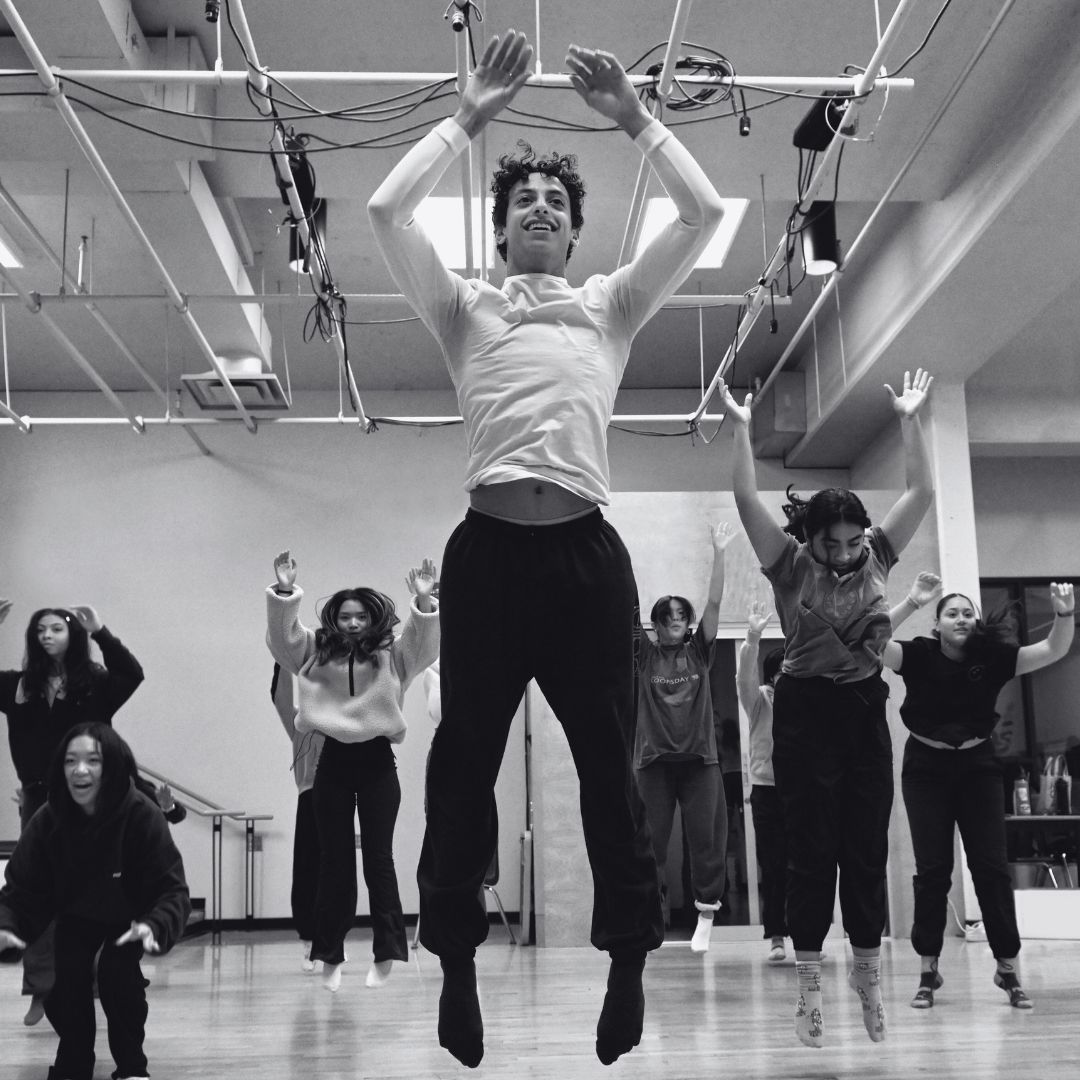 Ballet BC Annex dancer leads a workshop.